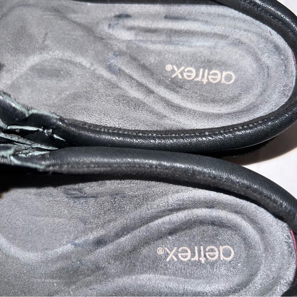 Aetrex Libby Braided Clogs in Black Leather Size 7.5 - Picture 7 of 9